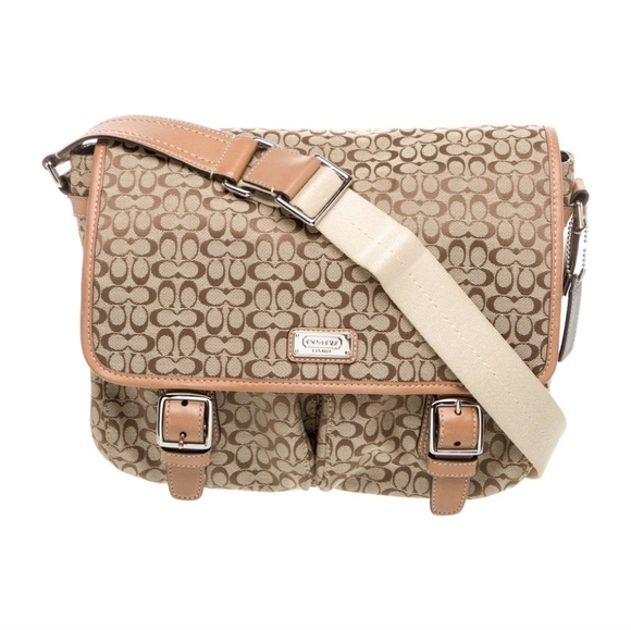 Coach Handbags - Coach Signature C Jacquard Messenger Satchel Bag F70283